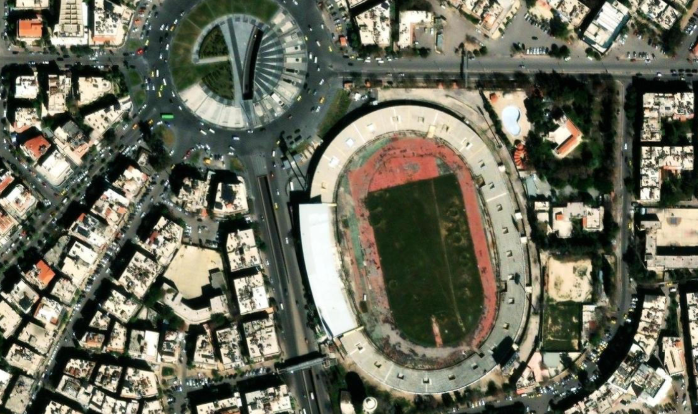 Satellite view of Damascus